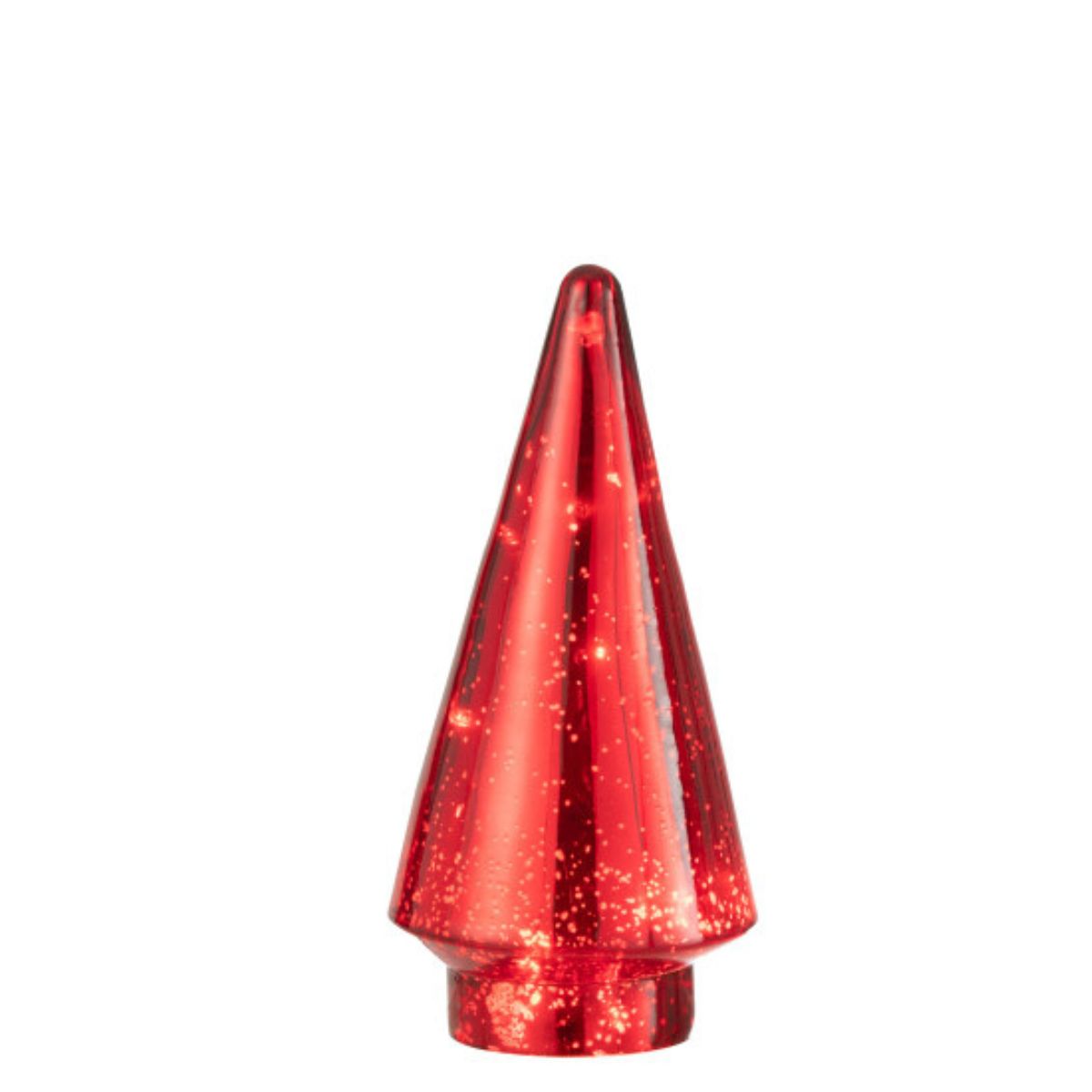 Albero Di Natale Vetro Rosso a Led