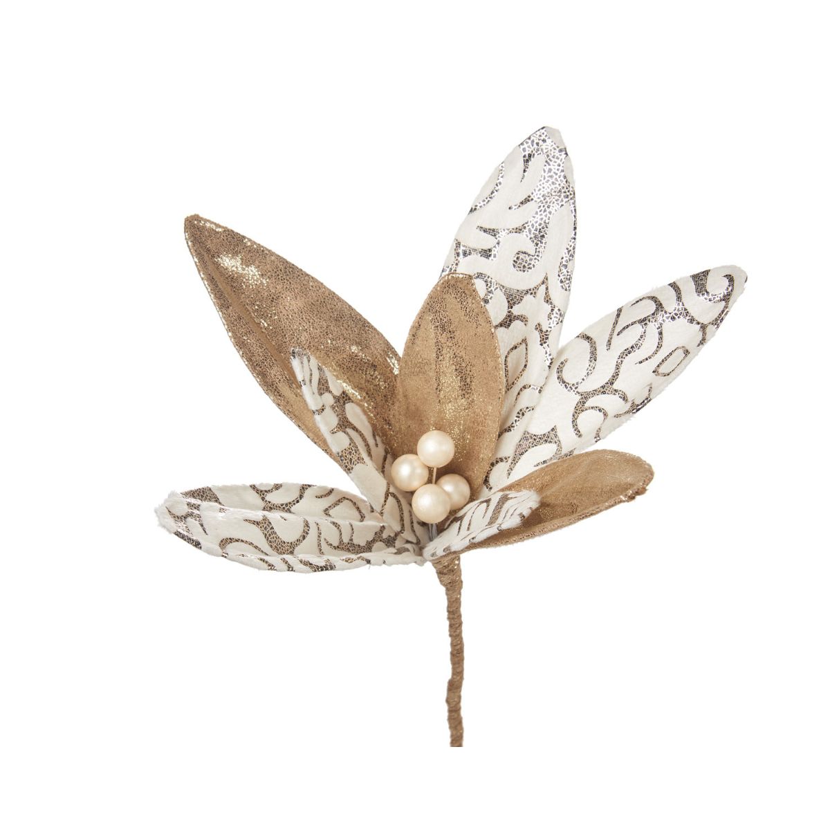 Fiore con Stelo Decorazione per Albero Natalizio