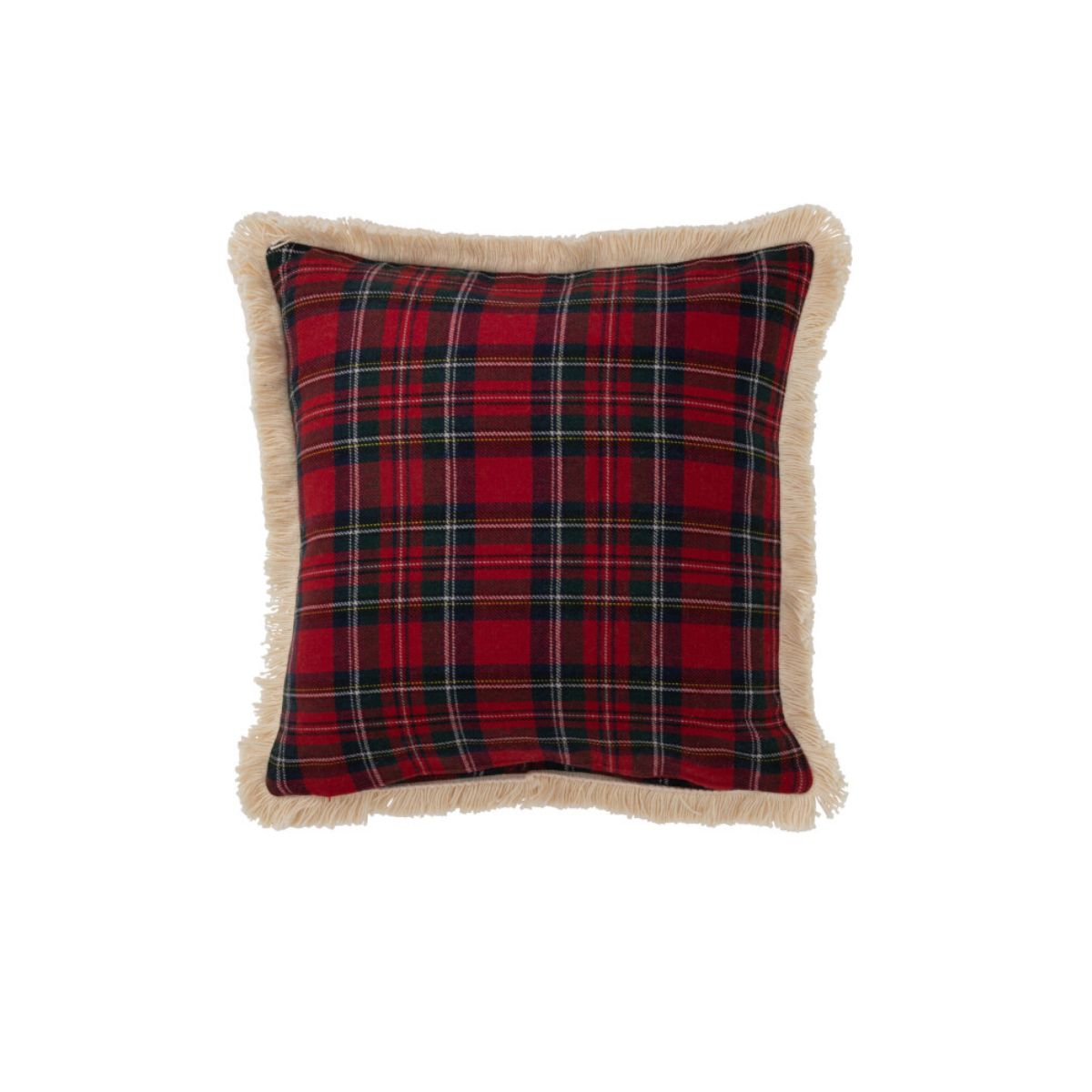 Cuscino Quadretti Famille Rosso/Verde