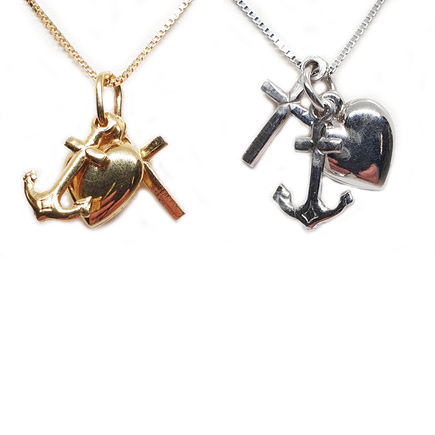 Collana Argento Fede Speranza e Carità