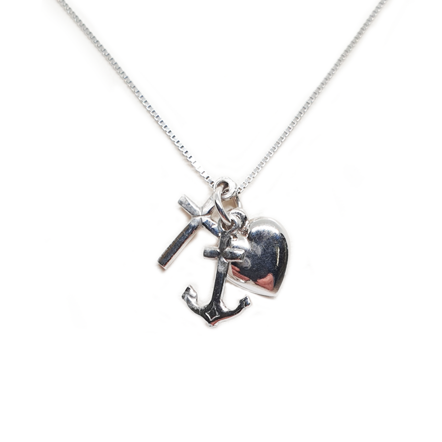 Collana Argento Fede Speranza e Carità