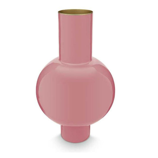 Vaso in metallo rosa 40 cm