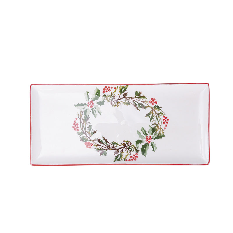 Piatto Rettangolare in Ceramica Xmas