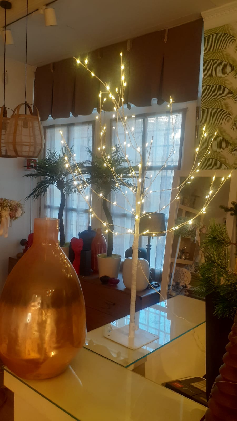 Albero a Led Metallo Bianco Medium