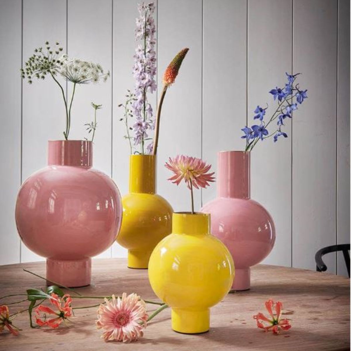 Vaso in metallo rosa 40 cm – Bloomsbury - Bloomshop